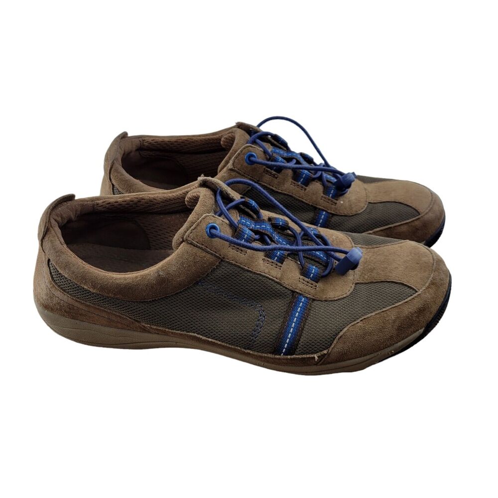 Dansko Sneakers Womens‎ Size 40 9.5-10 Brown Suede Blue Slip On Comfort Shoes